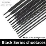Black Shoelace Mens and Womens Flat round Leather Shoes Boots Sports Basketball Board Shoes Shoelace Extra Long 60-180cm (New)