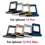 NEW Dual Card iPhone 12 Pro Max 12 mini SIM Card chip slot drawer Card Tray Holder Adapter With Pin 12 Pro (New)