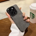 Luxury Matte Soft Leather Phone Case iPhone 17 15 14 Plus 13 12 11 Pro Max 16 Plus Lens Protection Shockproof Silicone Cover (New)