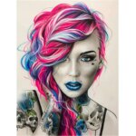 HUACAN 5D DIY Diamond Painting Woman New Arrival Diamond Mosaic Cross Stitch Portrait Home Decoration Sale (New)