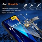 Xiaomi Poco C65 tempered glass high-definition anti drop screen protector 2 4piece (New)