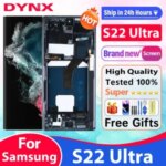 AMOLED Display Samsung Galaxy S22 Ultra 5G Display Touch Screen Replacement S22 Ultra S908B LCD Support S Pen Fingerprint Bangladesh (New)