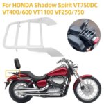 For Honda Shadow Spirit VT750DC VF750 VT400 VT600 VT1100 VF250 Luggage Rack Motorcycle Rear Racks Sissy Bar Backrest Chrome (New)