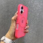 Magnetic Neon Color Matte Translucent Armor Shockproof Case iPhone 16 13 12 14 15 Pro Max Magsafe Wireless Charge Cover (New)