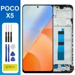 Screen Assembly XIAOMI Poco X5 5G 22111317PG 22111317PI AMOLED LCD Display Digital Touch Screen with Frame Poco X5 5G Bangladesh (New)