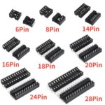10pcs DIP IC Sockets 6P/8P/14P/16P/18P/20P/24P/28P Adaptor Solder Integrated Circuits Sockets Electronic Component (New)
