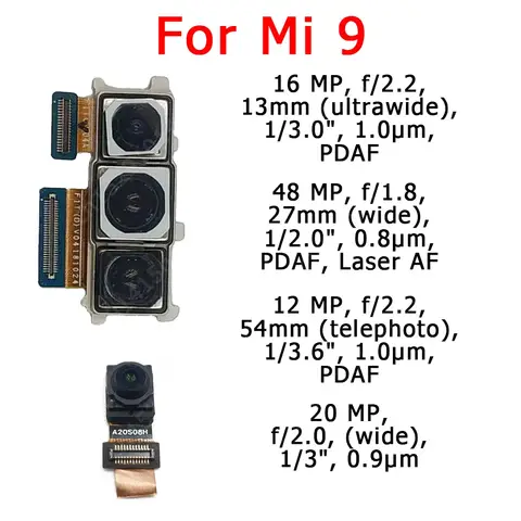 S39ab7631edce43c995cb39e6ae36fee6R_480x480q75 Front Rear Back Camera Xiaomi Mi 9 Mi9 SE Lite 9SE Main Facing Camera Module Flex Cable Replacement Spare Parts (New) - Image 1