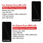 Xiaomi Poco M5 LCD M4 5G Display Touch Screen Xiaomi Poco M5S LCD 22041219PG Digitizer Assembly 22071219CG Replacement (New)