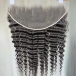 13x6 Deep Wave Frontal Human Hair 13 By 4 Frontal Natural Color Remy Hair Swiss Transparent Lace Hair 4x4 Closure Deep Wave (New)