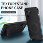 For OnePlus Nord CE5 Case Carbon Fiber Texture Magnetic Bracket PC -TPU Cover For OnePlus NordCE5 Wireless Charging Funda (New)