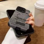 World Airline Flight Pattern Phone Case For iPhone 11 12 13 14 15 16 17 Pro Plus Pro Max 16E 17E 17 Air Faux Leather Soft Cover (New)