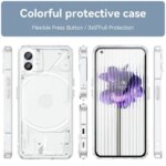 Cy Color Clear Case Nothing phone 1 Cover Nothing phone 1 Coque Hard Translucent Flexible TPU Phone Funda Nothing phone 1 (New)