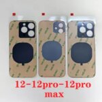 Back Glass Cover Original iPhone 12 Pro Max Panel Battery Cover Replacement Parts Rear Door Housing Glass+3M Tape Bangladesh (New)