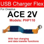 Oneplus 1+ Ace 2 Pro 2V Ace Pro USB Charging Dock Flex Cable USB Charger Port Connector Flex Cable Parts (New)