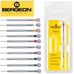 Bergeon 30080 Chrome Flat Head Screwdriver Professional Watchmakers 0.5mm to 3.0mm (New)