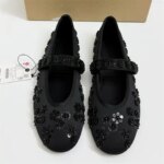 Spring Autumn Womens Fashion Crystal Flower Flats Heels Sandals Elegant Comfortable Round Toe Casual Daily Dress Shoes (New)