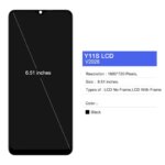 651'' Display Vivo Y11s V2028 LCD Display Touch Screen Digitizer Assembly Replacement Parts Vivo Y11s Display Screen (New)