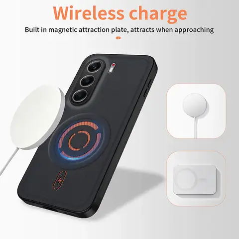 S3c62f970ebb648d0b7dd9e304bdbf46ct_480x480q75 Business ShockProof Magnetic Case Tecno Camon 40 Tecno Camon 40 Pro 5G Wireless Charging Back Cover Coque (New) - Image 1