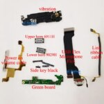 Sharp Aquos R5G Power on volume cable Side key vibration USB Microphone Flex Green board Link ribbon cable horn Flex Parts (New)