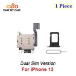 Dual SIM Card Reader Flex Cable iPhone 13 Double SIM Card Tray Slot Holder Adapter Connector Repair Black White Green Blue (New)