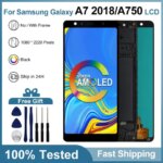 Super AMOLED  Samsung Galaxy A750 LCD Display Touch Screen Replace Galaxy A7 (2018) SM-A750F A750FN A750GP LCD Parts (New)