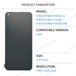 LCD Display Nothing Phone (1) Nothing Phone 1 One A063 Touch Screen Digitizer Assembly OLED TFT LCD Screen Display Parts (New)
