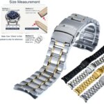 18mm 20mm 22mm 24mm 2 in 1 Straight Curved End Stainless Steel Watch Band Strap Replacement Wristband Bracelet with Tool (New)