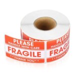 100PCS Fragile Stickers The Goods Please Handle With Care Warning Labels DIY Supplies (New)