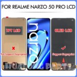 64 TFT LCD Screen Realme Narzo 50 Pro 5G OLED RMX3395 RMX3396 Display with Digitizer Full Assembly Replacement Part (New)