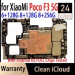Unlocked Main Mobile Board Mainboard For Xiaomi POCO F3 5G SmartPhone Motherboard 6GB 128GB/8GB 256GB Snapdragon 870 Full Chips (New)