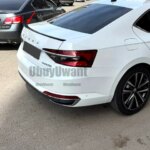 Car Accessories For Skoda Superb 2015- 2019 ABS Plastic Glossy Black Tail Trunk Boot Lip Wing Rear Spoiler Decoration (New)