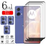 6-in-1 For Moto G85 Glass Moto G85 Tempered Glass Full Cover Curved HD 9H For Screen Protetor Motorola Moto G85 G 85 Lens Glass