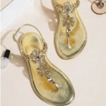 2026Summer Fashion Women Sandals Rhinestone Decoration Simple and Comfortable Casual Buckle Woman Shoes Sandalias De Mujer (New)