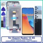 6.79 LCD Xiaomi Redmi 12 4G LCD Phone Display Touch Screen Digitizer Replacement Assembly Redmi 12 4G LCD with Frame Bangladesh (New)