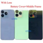 ZTE Blade V50 Design 4G Back Battery Cover Middle Frame Front Frame Door Housing Case Rear Glass Parts Replacement (New)