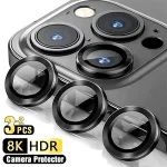 3 2 Camera Lens Protector iPhone 17 Pro Max 17Pro 17Air Metal Ring Protector Glass iPhone 14 15 16 ProMax Camera Lens Bangladesh (New)