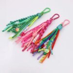 New Colorful Bag Charms Bohemian Style Handmade Jewelr Bag Pendant Braided Keychain Backpack Decoration (New)
