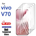 1-4PCS Screen Protector Vivo V70 V 70 Full Cover Tempered Glass Crystal High Aluminum Anti Scratch Case Friendly Fingerprint (New)