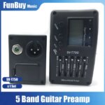 SV-T750 5 Band EQ Equalizer with Tuner Guitar PIezo Pickup Acoustic Guitar Bass EQ Preamp with Digital Procedding Tuner (New)