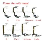 Power Flex Cable with Metal iPhone 12 13 Pro Max Mini Volume Switch On Off Button Key Replacement Parts Bangladesh (New)