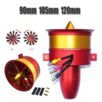 JP metal culvert 90mm 105mm 120mm EDF Ducted Fan 12 Blades 5060 4260 4250 Motor 6S 12S 14S RC Air Plane (New)