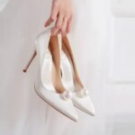 2025 New Pointed White Pearl 7cm Thin High Heel Womens Red Bridal Wedding Shoes (New)