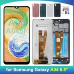 6.5 LCD Samsung Galaxy A04 A045 LCD Display Touch Screen Replacement Samsung A04 A045 A045F A045M Digitiz Replace Bangladesh (New)