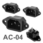 5/20 AC 04 Copper Pin Electrical Connector AC Socket 3Pins Male Plug AC Power Socket AC04 Panel Mount Connector Bangladesh (New)