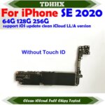 Clean iCloud 64gb Mainboard Motherboard iPhone SE 2020 With system 256gb Logic Board 128gb Full Function Support Update (New)