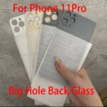 Big Hole Back Glass Cover iPhone 11Pro Replacement Parts With Free GiftsTweezers+Engraving Knife+Alcohol Pad+Back Glue+Tool Bangladesh (New)