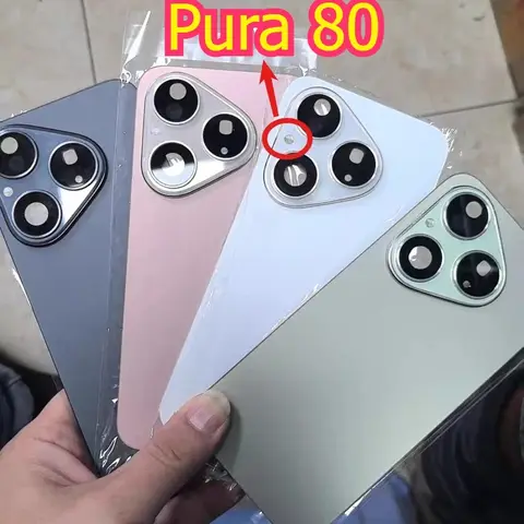 S40de010bf8194f42a2051cc533a134c2I_480x480q75 New Huawei Pura 80 Battery Cover Back No Logo Glass Panel P80 Pro Rear Housing Case With Camera Lens Repair Parts (New) - Image 1