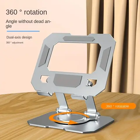S40eb83ab1e784c469c2218dd25108b00n_480x480q75 360° Rotatable Tablet St Adjustable Foldable Desktop St Holder Compatible 47-12 Inch Ipad Pro Air Min Laptop Tablet (New) - Image 1