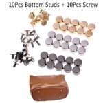 10Pcs Sewing Accessories Tool Handbag Shoulder Bags Bottom Studs Rivets Screw (New)