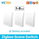 Tuya Zigbee 3.0 Wireless Scene Wall Switch 1 2 3 Gang Remote Control Battery Powered Support Home Assistant via Zigbee2mqtt Bangladesh (New)